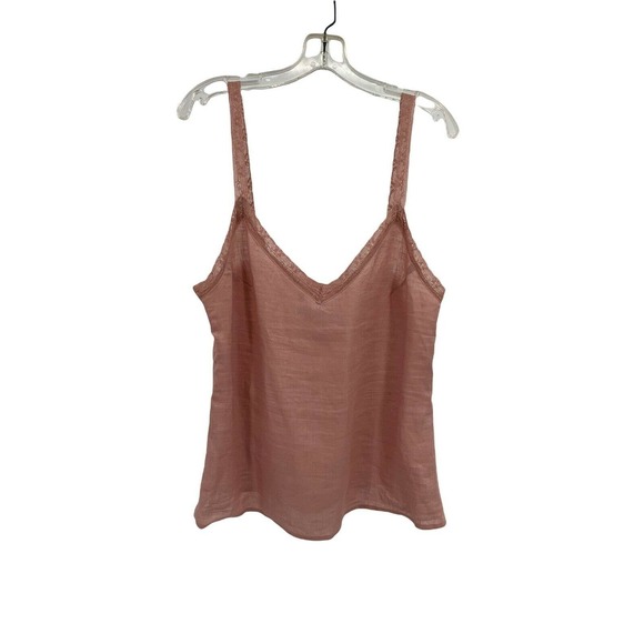 NWOT Reformation Top Emmie Serenade Pink Lace Linen tank - Picture 1 of 9